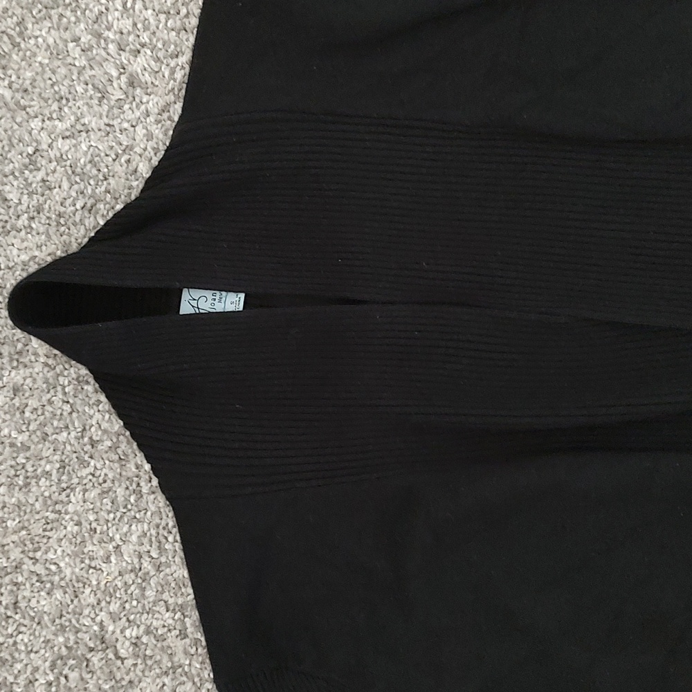 Black Ribbed Cardigan - Picture 5 of 12
